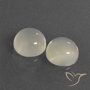 Pedras preciosas de Pedra da Lua branco quente natural de 6.33 ct, Redondo, Translúcido