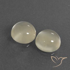 Pedras preciosas de Pedra da Lua branco quente natural de 6.21 ct, Redondo, Translúcido