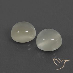 Pedras preciosas de Pedra da Lua branco quente natural de 6.79 ct, Redondo, Translúcido