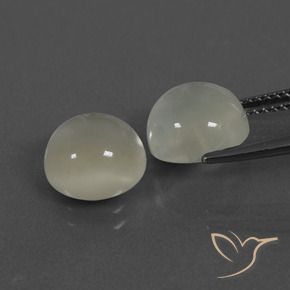 Pedras preciosas de Pedra da Lua branco quente natural de 6.79 ct, Redondo, Translúcido