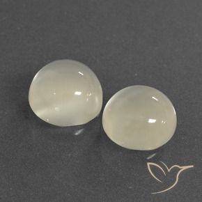 Pedras preciosas de Pedra da Lua branco quente natural de 6.27 ct, Redondo, Translúcido