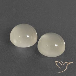 Pedras preciosas de Pedra da Lua branco quente natural de 6.42 ct, Redondo, Translúcido