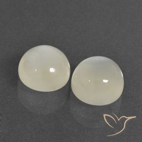 Pedras preciosas de Pedra da Lua branco quente natural de 7.26 ct, Redondo, Translúcido