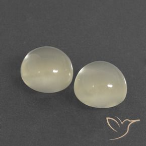 Pedras preciosas de Pedra da Lua branco quente natural de 6.43 ct, Redondo, Translúcido