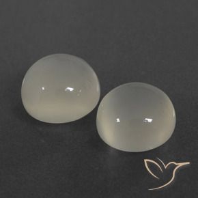 Pedras preciosas de Pedra da Lua branco quente natural de 6.41 ct, Redondo, Translúcido
