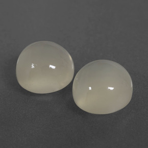 Pedras preciosas de pedra da lua branco natural de 6,72 ct, corte redondo, translúcido