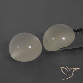Pedras preciosas de Pedra da Lua branco quente natural de 6.24 ct, Redondo, Translúcido