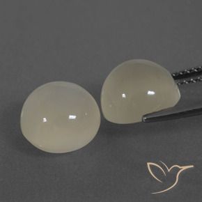 Pedras preciosas de Pedra da Lua branco quente natural de 6.28 ct, Redondo, Translúcido
