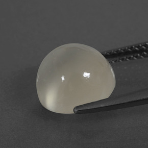 Pedra da lua branco natural 3,51ct, corte redondo, translúcido