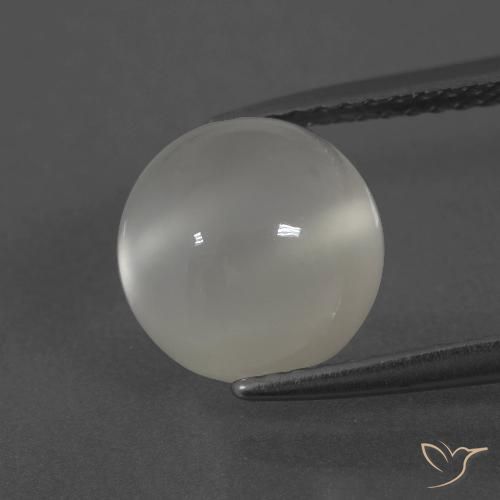 3.52ct Natural branco quente Pedra da Lua, Redondo, Translúcido