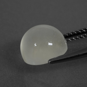 Pedra da lua branco natural 3,51ct, corte redondo, translúcido