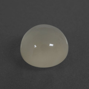Pedra da lua branco natural 3,58ct, corte redondo, translúcido