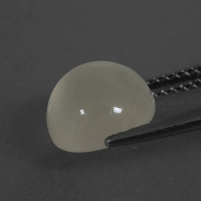 Pedra da lua branco natural 3,58ct, corte redondo, translúcido