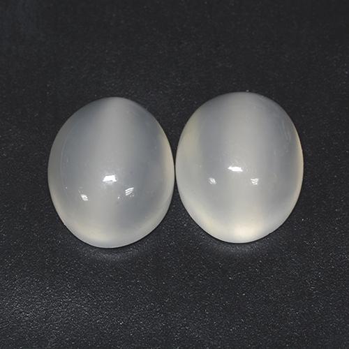 Pedras preciosas de pedra da lua branco natural de 8,20 ct, corte oval, translúcido