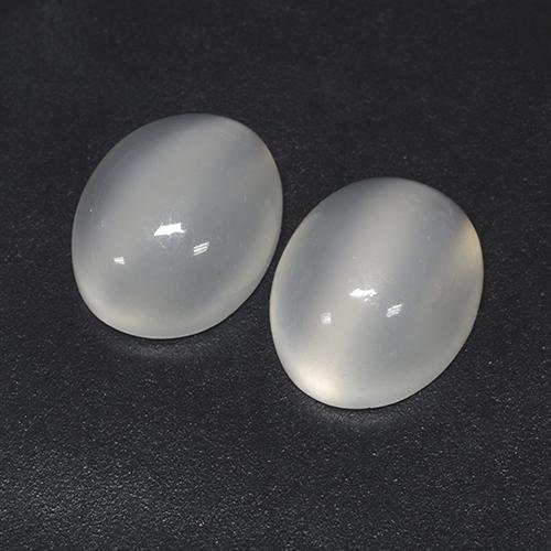 Pedras preciosas de pedra da lua branco natural de 8,20 ct, corte oval, translúcido