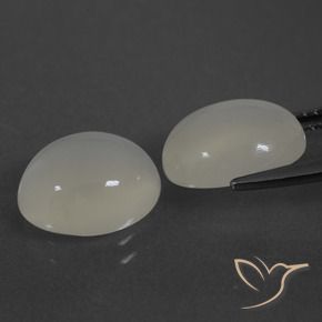 Pedras preciosas de Pedra da Lua branco quente natural de 7.19 ct, oval, Translúcido