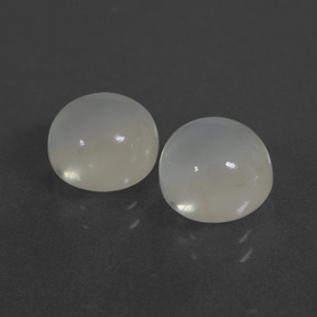 Pedras preciosas de pedra da lua branco natural de 5,22 ct, corte redondo, translúcido
