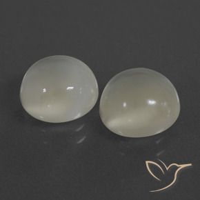 Pedras preciosas de Pedra da Lua branco quente natural de 6.32 ct, Redondo, Translúcido