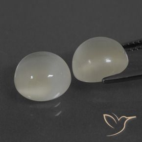 Pedras preciosas de Pedra da Lua branco quente natural de 6.32 ct, Redondo, Translúcido