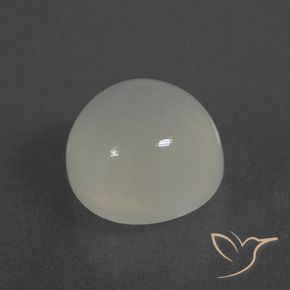 Pedra da lua branco natural 3,70ct, corte redondo, translúcido