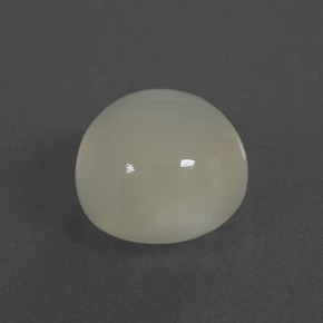 Pedra da lua branco natural 3,55ct, corte redondo, translúcido