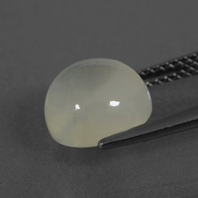 Pedra da lua branco natural 3,55ct, corte redondo, translúcido