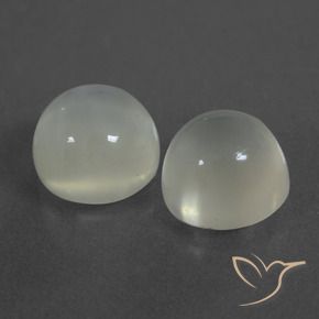 Pedras preciosas de Pedra da Lua branco quente natural de 7.60 ct, Redondo, Translúcido