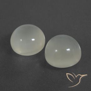 Pedras preciosas de Pedra da Lua branco quente natural de 6.94 ct, Redondo, Translúcido