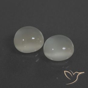Pedras preciosas de Pedra da Lua branco quente natural de 4.34 ct, Redondo, Translúcido