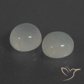 Pedras preciosas de Pedra da Lua branco quente natural de 6.17 ct, Redondo, Translúcido