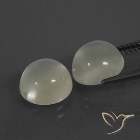 Pedras preciosas de Pedra da Lua branco quente natural de 6.90 ct, Redondo, Translúcido