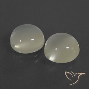 Pedras preciosas de Pedra da Lua branco quente natural de 6.22 ct, Redondo, Translúcido