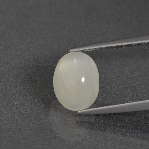 Pedra da Lua branco quente Natural 2.82ct, Corte Oval, Translúcido