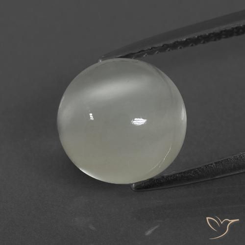 3.18ct Natural branco quente Pedra da Lua, Redondo, Translúcido
