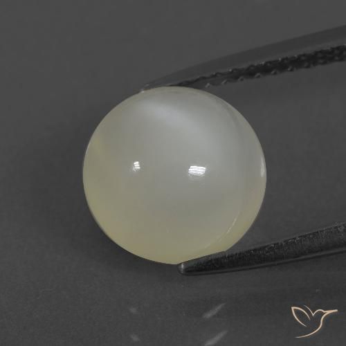 2.86ct Natural branco quente Pedra da Lua, Redondo, Translúcido