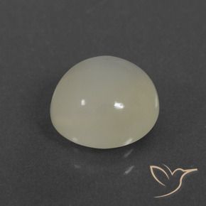 Pedra da Lua branco quente Natural 2.86ct, Redondo, Translúcido