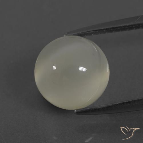 3.33ct Natural branco quente Pedra da Lua, Redondo, Translúcido