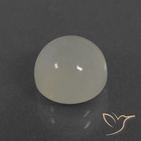 Pedra da Lua branco quente Natural 3.36ct, Redondo, Translúcido