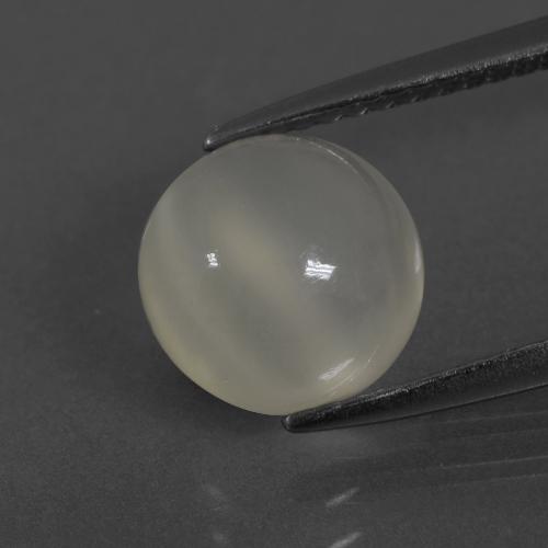 Pedra da lua branco natural 2,64ct, corte redondo, translúcido