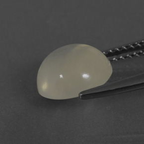Pedra da lua branco natural 2,64ct, corte redondo, translúcido