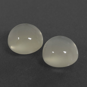 Pedras preciosas de pedra da lua branco natural de 4,56 ct, corte redondo, translúcido
