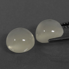 Pedras preciosas de pedra da lua branco natural de 4,56 ct, corte redondo, translúcido