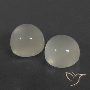 Pedras preciosas de Pedra da Lua branco quente natural de 5.79 ct, Redondo, Transparente