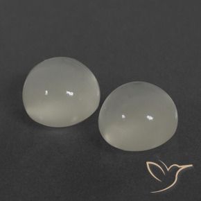 Pedras preciosas de Pedra da Lua branco quente natural de 4.67 ct, Redondo, Translúcido