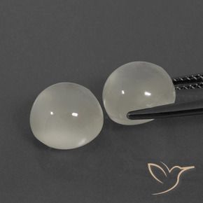 Pedras preciosas de Pedra da Lua branco quente natural de 7.56 ct, Redondo, Translúcido