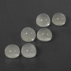 Pedras preciosas de pedra da lua branco natural de 7,26 ct, corte redondo, translúcido