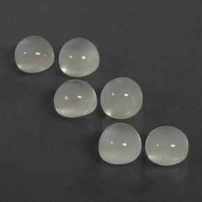 Pedras preciosas de pedra da lua branco natural de 7,26 ct, corte redondo, translúcido