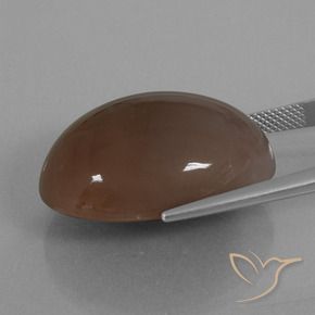 Pedra da lua marrom natural 41,62ct, corte oval, opaco
