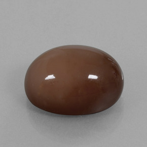 Pedra da lua marrom natural 22,96ct, corte oval, opaco