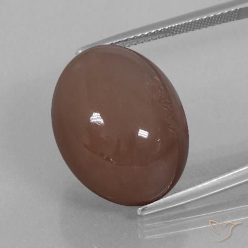 25.76ct Natural Espresso Marrom Pedra da Lua, oval, Opaco